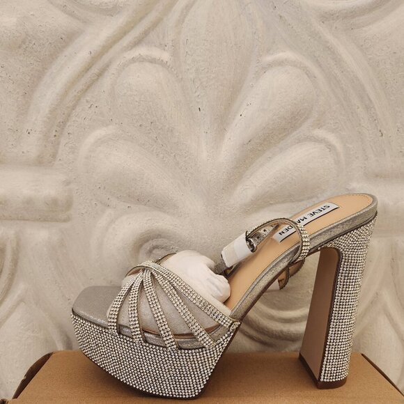 Steve Madden "MIPS-R" Rhinestone Platform Sandals. NIB. Size 8 - Picture 2 of 10